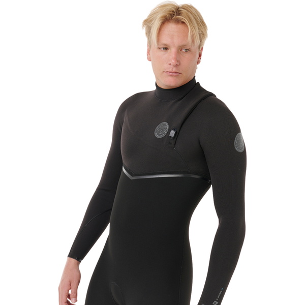 2026 Rip Curl Hombres E-Bomb 2mm Zip Free Manga Larga Traje De Primavera 123MSP - Black